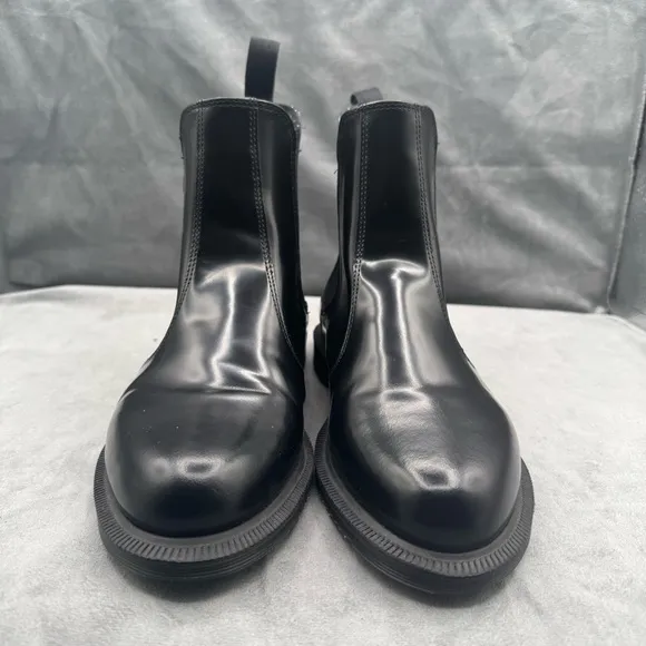 Dr Martens Flora Black Leather Chelsea Boots Women’s Size 9