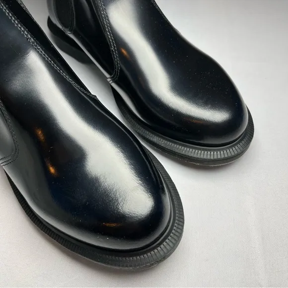 DR. MARTENS Flora Polished Smooth Chelsea Boot Size 7