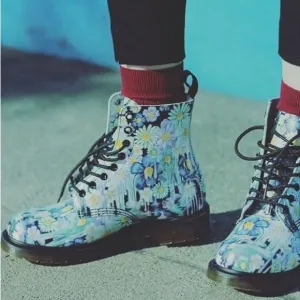 Dr Martens Floral Slime Drip 1460 Ankle Lace Up Boots Women’s 6 Shoes
