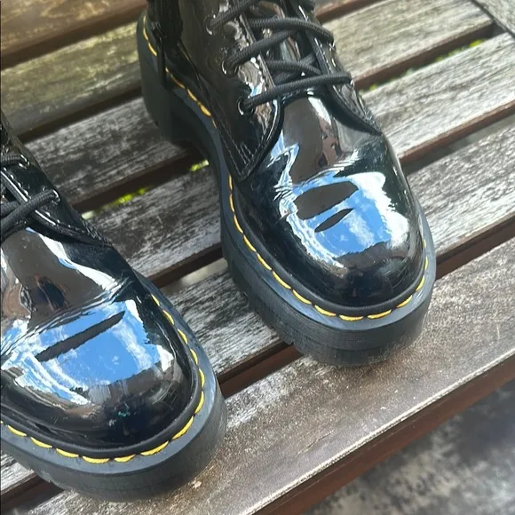 Dr. Martens Jadon Black Patent Leather Boots US 6 / EU 37 ⚫️✨