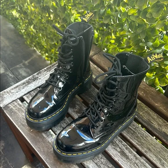 Dr. Martens Jadon Black Patent Leather Boots US 6 / EU 37 ⚫️✨