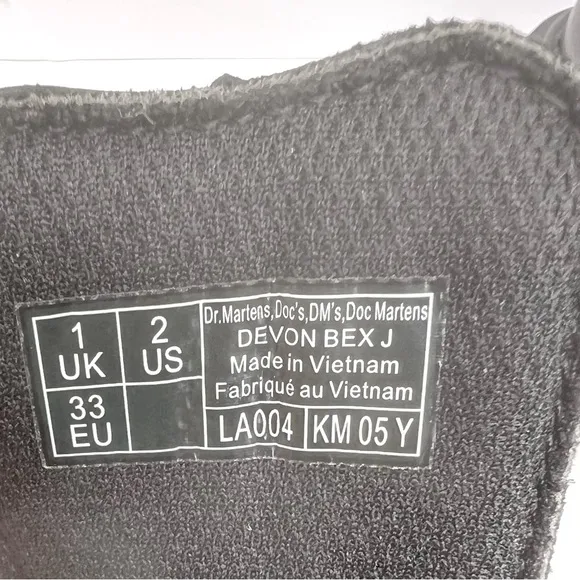 Dr. Martens Junior Black Devon Bex Boots