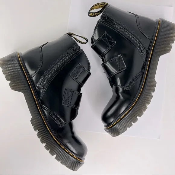 Dr. Martens Junior Black Devon Bex Boots