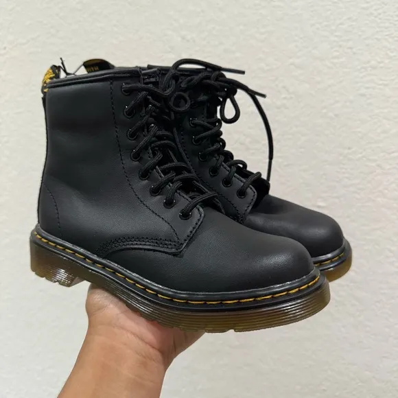 Dr. Martens Kids Black Lace-Up Boots