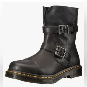 Dr. Martens “Kristy” Moto Slouch Engineer Boots, EUC