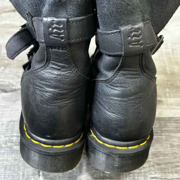 Dr. Martens “Kristy” Moto Slouch Engineer Boots, EUC