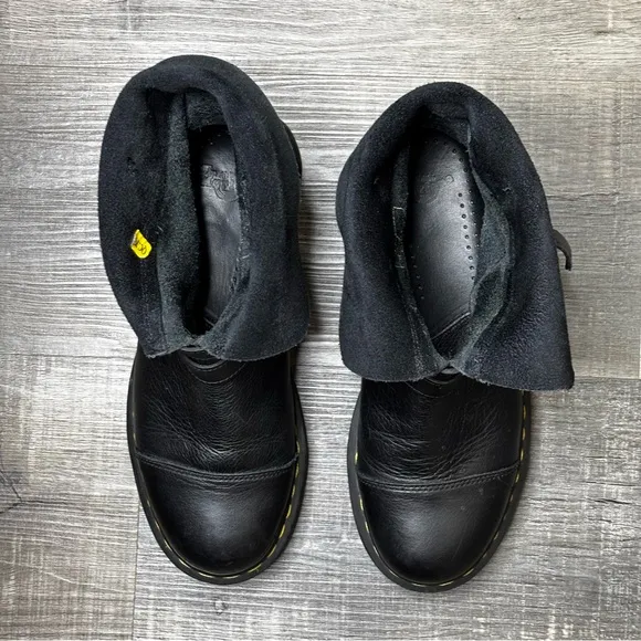 Dr. Martens “Kristy” Moto Slouch Engineer Boots, EUC