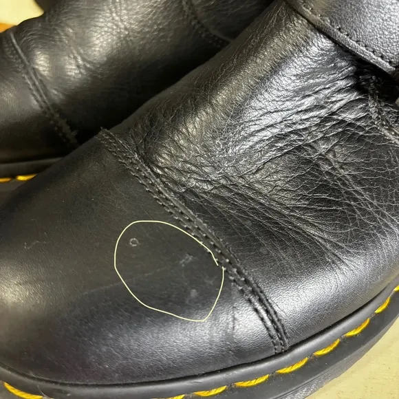 Dr. Martens “Kristy” Moto Slouch Engineer Boots, EUC