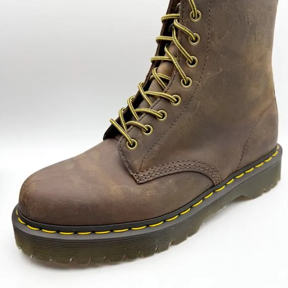 DR. MARTENS Men's 1460 Bex Boots US 10 EU 43 Brown Crazy Horse Leather NIB