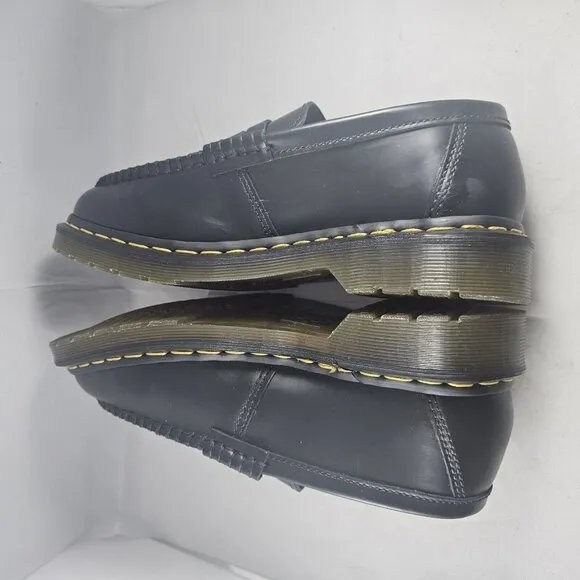 DR MARTENS Men's Penton Black Penny Loafer Smooth Leather Size 6M