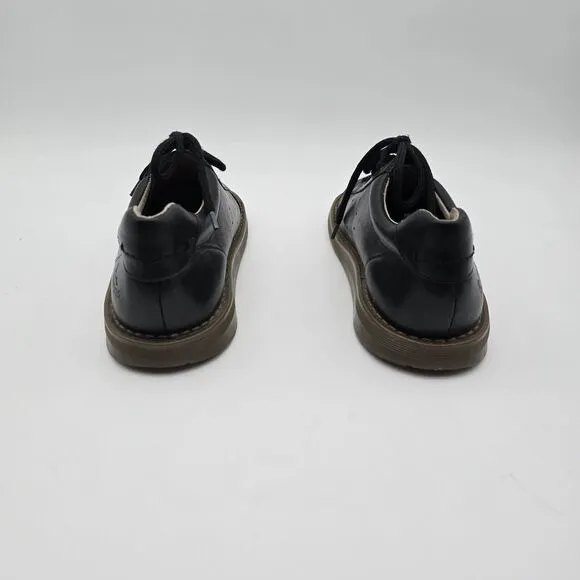 Dr Martens Oxford Womens 9 Men 8 Black Leather Casual Sneaker Shoes Bowling 8A58