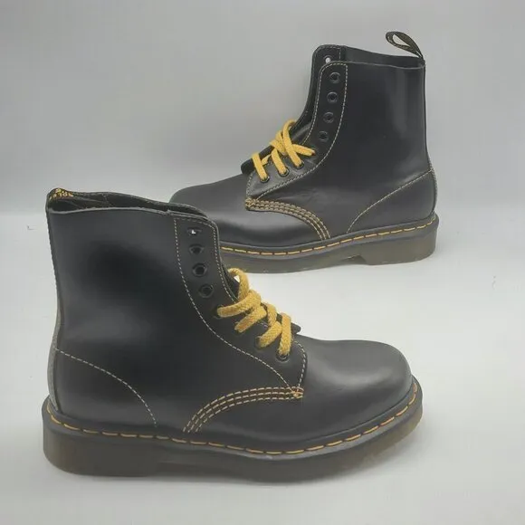Dr. Martens Pascal 1460 Virginia Leather Black Mens Boots Size 5
