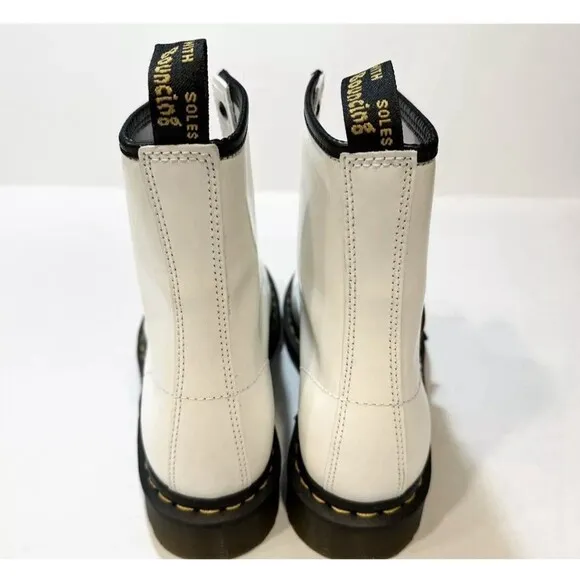 Dr. Martens Pascal W 1460 Women’s Boots Size 6 White Leather  Authentic Classic
