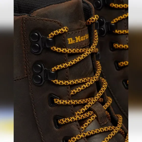 Dr Martens Tarik Utility Boot Crazy Horse Leather Brown Men's 7, Woman's 8