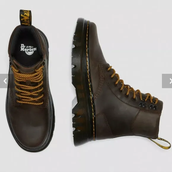 Dr Martens Tarik Utility Boot Crazy Horse Leather Brown Men's 7, Woman's 8