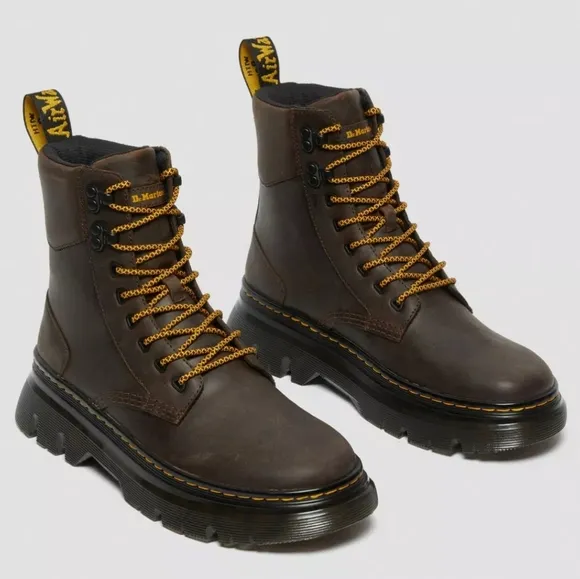 Dr Martens Tarik Utility Boot Crazy Horse Leather Brown Men's 7, Woman's 8