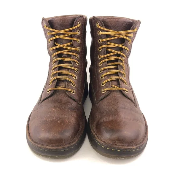Dr. Martens Vincent Brown Leather Combat Boots 9