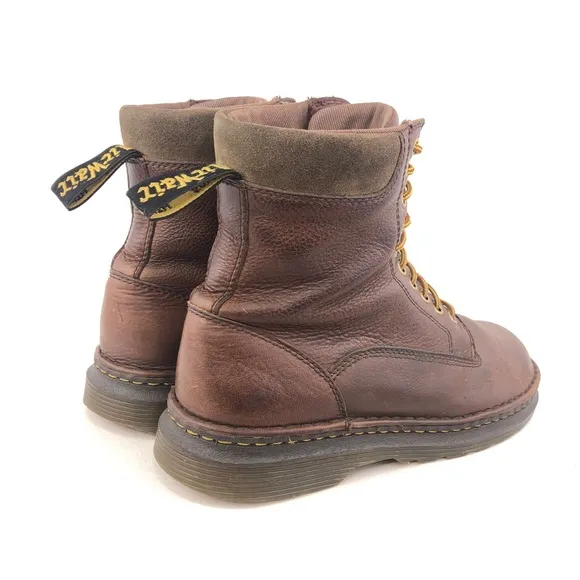 Dr. Martens Vincent Brown Leather Combat Boots 9