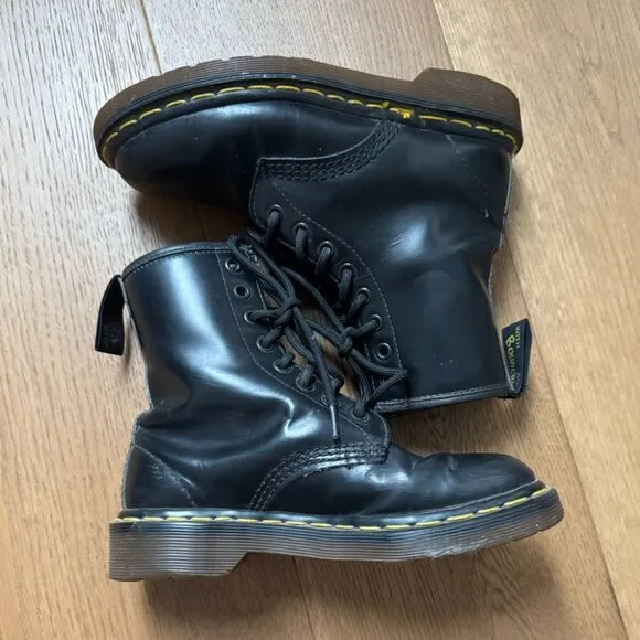 Dr Martens Vintage Made In England 1460 Combat Boots - Ladies Size 5 (UK 3)