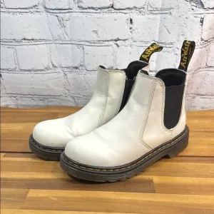 Dr. Martens White and Black Chelsea Kids Boots