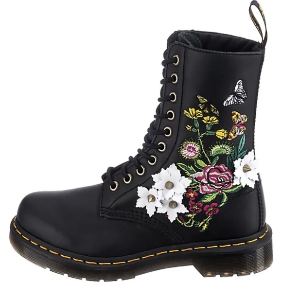 Dr. Martens Women's 1490 Floral Bloom Leather Vonda Butterfly Mid-Calf Boots
