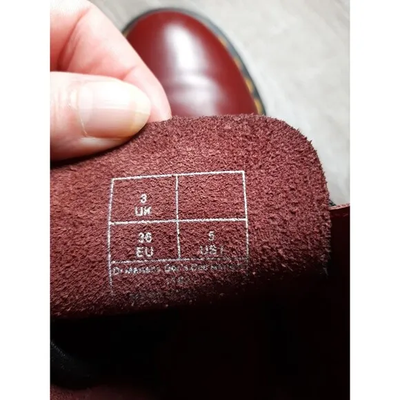 Dr. Martens Women's Boots Size 5 AirWair Bouncing Soles Burgundy