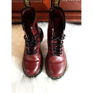 Dr. Martens Women's Boots Size 5 AirWair Bouncing Soles Burgundy