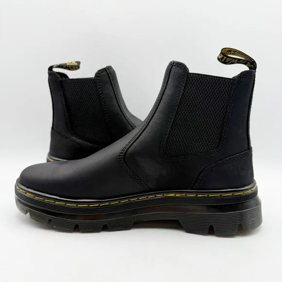 Dr. Martens Womens Embury Chelsea Boots US 10 EU 42 Black Wyoming Leather NIB
