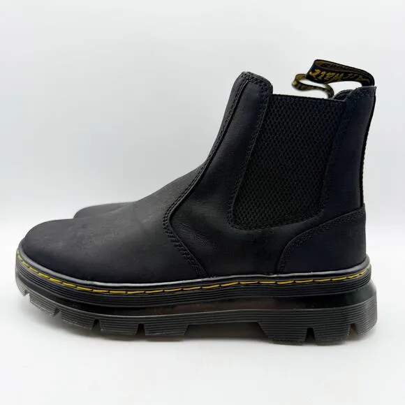 Dr. Martens Womens Embury Chelsea Boots US 10 EU 42 Black Wyoming Leather NIB