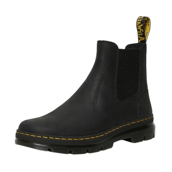 Dr. Martens Womens Embury Chelsea Boots US 10 EU 42 Black Wyoming Leather NIB