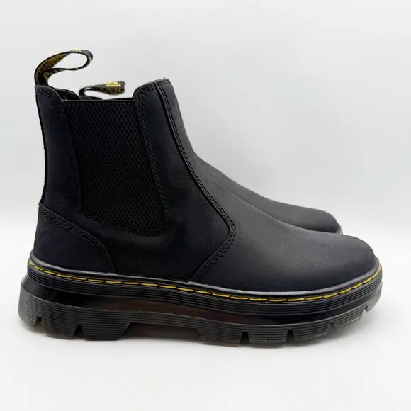 Dr. Martens Womens Embury Chelsea Boots US 10 EU 42 Black Wyoming Leather NIB