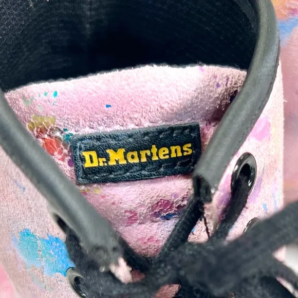 DR. MARTENS Women’s Sheridan Rainbow Suede Confetti High Top Boots 7 Whimsigoth