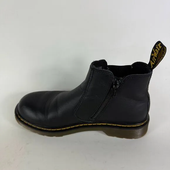 Dr.Martens 2976 Softy T Chelsea Boots Women's 7 Black Leather Side Zipper Ankle