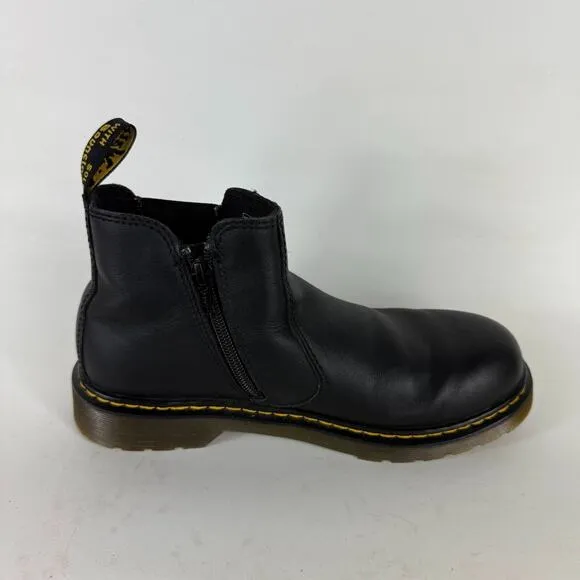 Dr.Martens 2976 Softy T Chelsea Boots Women's 7 Black Leather Side Zipper Ankle