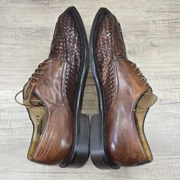 Earvin Magic Johnson Signature Men's Size 12 M Brown Woven Leather Dress Shoes