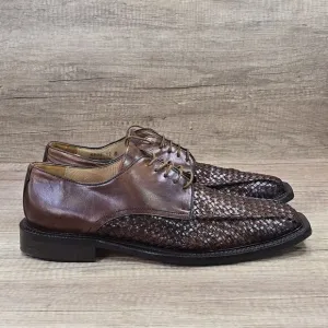 Earvin Magic Johnson Signature Men's Size 12 M Brown Woven Leather Dress Shoes