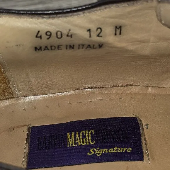 Earvin Magic Johnson Signature Men's Size 12 M Brown Woven Leather Dress Shoes