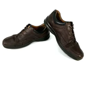 Ecco Beyond Brown Leather Comfort Casual Lace Up Shoes Size EU 46 US 13