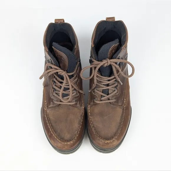Ecco Brown Leather Track 25 Hiking Boots Size 43