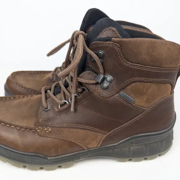 Ecco Brown Leather Track 25 Hiking Boots Size 43