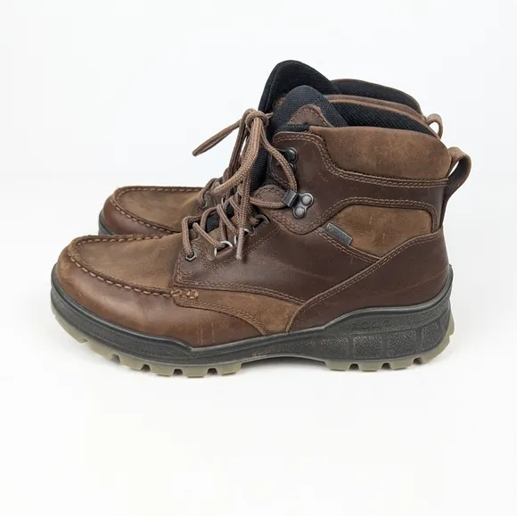 Ecco Brown Leather Track 25 Hiking Boots Size 43