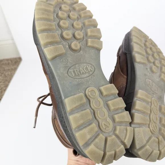 Ecco Brown Leather Track 25 Hiking Boots Size 43