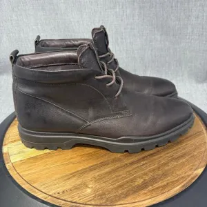 Ecco City Tray Boots Men's Size 10-10.5 (44) Brown Leather Chukka Shoes Avant