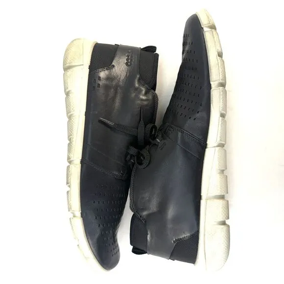 Ecco Intrinsic 1 Trainers Shoes Chukka Boots Black Lace Up Mens Size 47 US 14