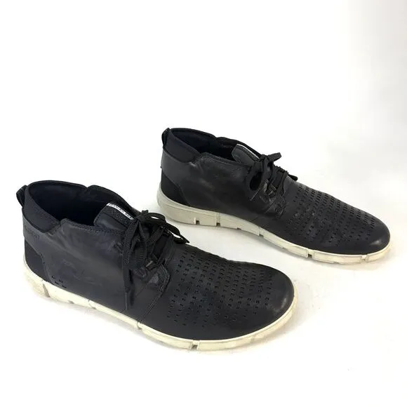 Ecco Intrinsic 1 Trainers Shoes Chukka Boots Black Lace Up Mens Size 47 US 14