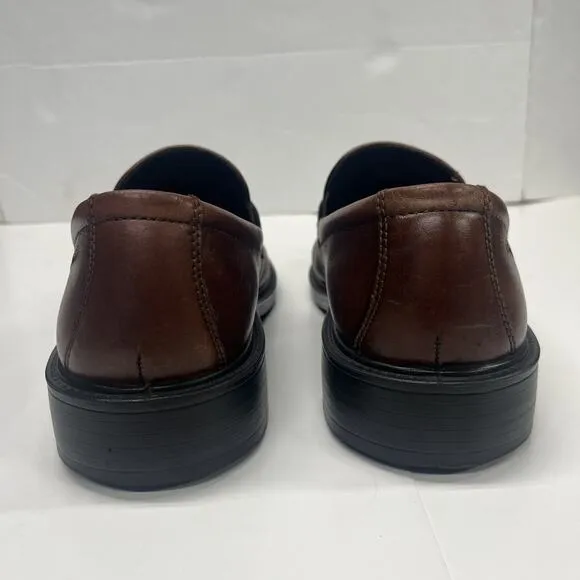 ECCO Loafers Men's Brown Leather Penny Loafers Size 11 US EU 45 Slip On Shoes