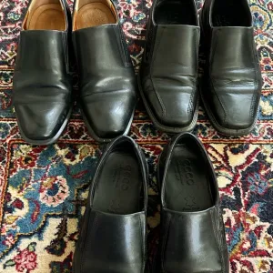 ECCO Men's Black Leather Shoes bundle
