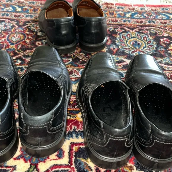 ECCO Men's Black Leather Shoes bundle