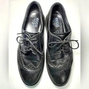 Ecco Men's Black Leather Wingtip Oxford Dress Shoes Size‎ US 10 EU 44