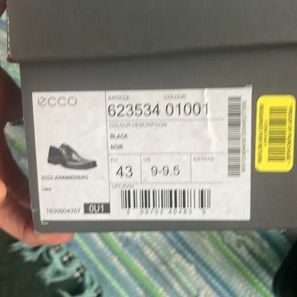 Ecco Men’s shoes 9-9.5 Business Casual Classic Black Men's Dress Shoes